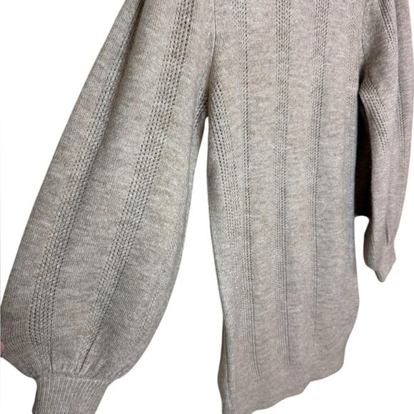 ASOS Women’s Sz US 0 Knit Dress with Lace Detail in Oatmeal - Picture 6 of 9